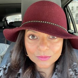 Burgandy/Maroon Boho Hat. Small